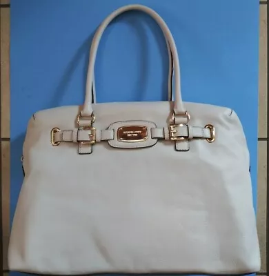 Michael Kors Hamilton Weekender X-large Beautiful Cream Leather Tote Bag • $170