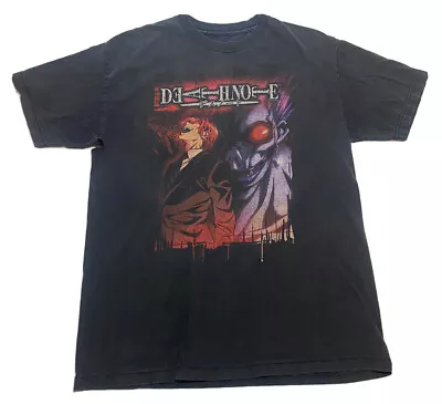 Vintage Y2K Death Note T Shirt Size Large Faded Black B3 • $135