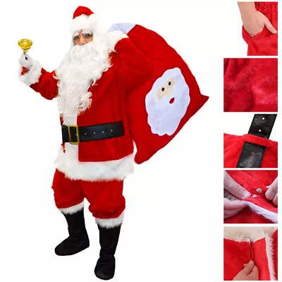 £55.99 • Buy Deluxe Santa Claus Costume Professional Father Christmas Adults Xmas Fancy Dress