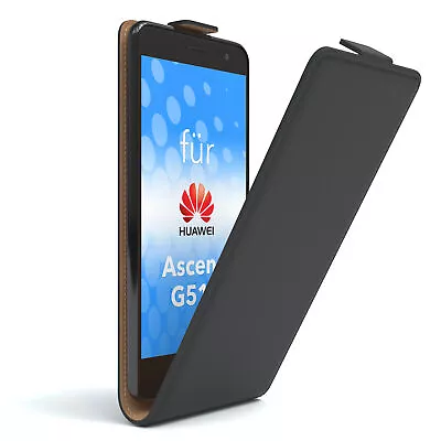 Case For Huawei Ascend G510 Flip Case Cover Cover Black • $18.05