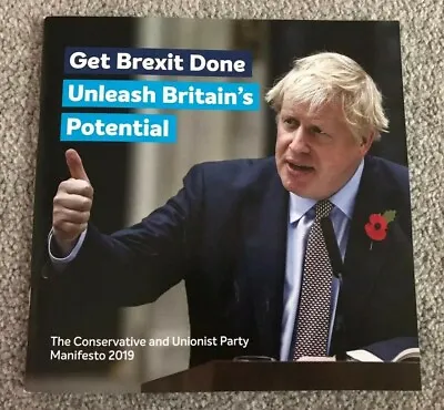 £250 • Buy **boris Johnson Conservative Party Official 2019 Manifesto Book Booklet**