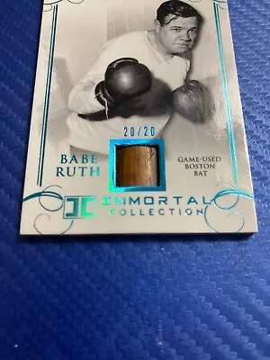 Babe Ruth 2017 Leaf Immortal Rare Game Used Bat Barrel Card 20/20 • $850