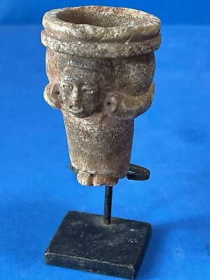 Ancient Precolumbian Mezcala  Mayan Olmec Stone Figure • $143.50