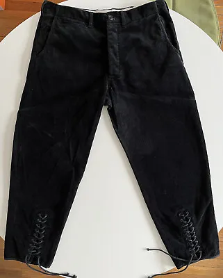 40's 50's VTG Style Black Corduroy Riding Breeches Motorcycle 1940s 1950s • $145