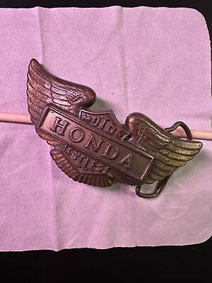 Vintage Honda Motor Cycles Wings Style Belt Buckle • $12