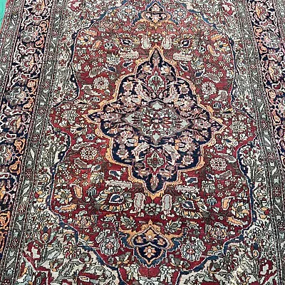 Antique Persiann Isfahann Hand Knotted Wool Rug 220 X 155 • £799