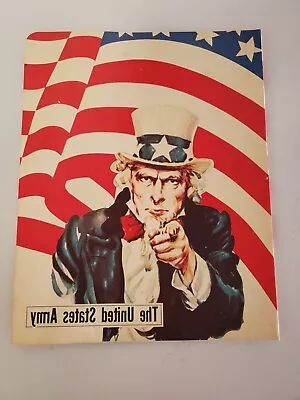 Vintage 1978  Uncle Sam  I Want You  For U.S. Army Recruitment Poster/ Folder • $24