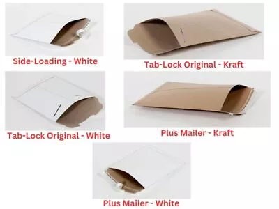 Stay Flat Cardboard Mailers Rigid Photo Document Envelopes Choose: Size & Colors • $75.12