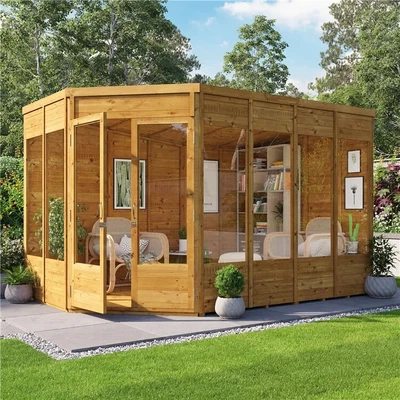 Wooden Garden Shed -  Renna Tongue And Groove Corner Summerhouse • £1560.99