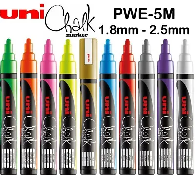 Uni Chalk Marker Pen PWE-5M Bullet Tip Art Blackboard Chalkboard Glass Windows • $5.04