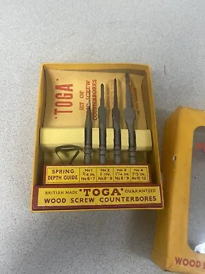Toga 5 Peice Wood Screw Counterbores Vintage Boxed • £29.99