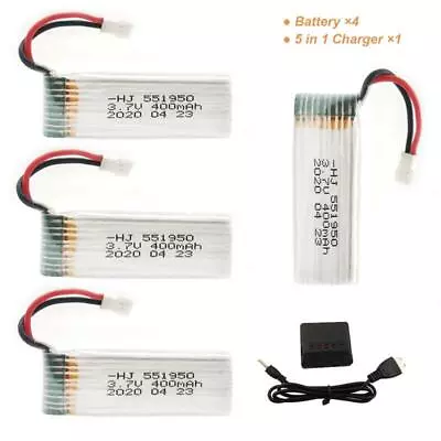 3.7v 400mah Rechargeable Batteries Charger Sets For Wltoys V911 V911s/v966/xk K1 • $29