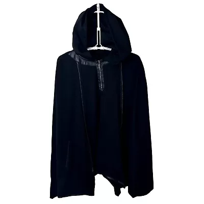 Hot Topic Disney Maleficent Bat Wing Pullover Hooded Cape Size L/XL Black Goth • $24.99