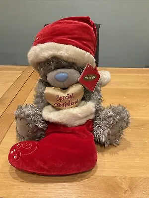 Me To You ‘special Girlfriend’ Santa Xmas Stocking Plush Bear - 12  High • £4.99
