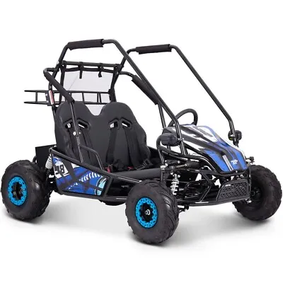 MotoTec Mud Monster XL 60v 2000w Electric Go Kart Full Suspension F/ Kids- Blue✅ • $1999
