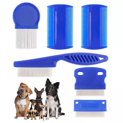 6 Metal Head Lice Comb Fine Tooth | Pet Dog Cat Flea Hair Kids Nit Eggs Removal • $8.37