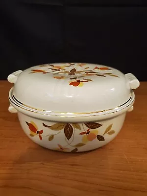 VTG Mary Dunbar Autumn Leaf Round Covered Casserole Baking Dish With Handles • $29.50