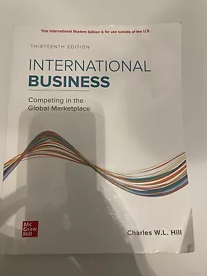£25.99 • Buy International Business 13th Edition Charles W.L. Hill