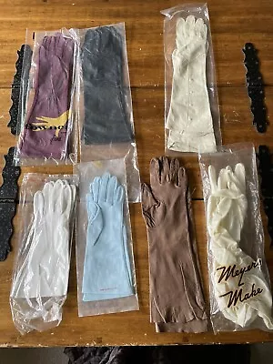 Vintage LOT Of 7 Pair 1950s GLOVES  KID LEATHER ITALY Italian Elbow Opera • $40