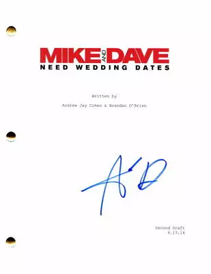 $410.09 • Buy Adam Devine Signed Autograph Mike And Dave Need Wedding Dates Full Movie Script
