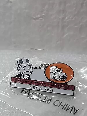 2001 McDonalds Monopoly Double Your Chances Crew Enamel NOS Pin Clutch Back • $14.99