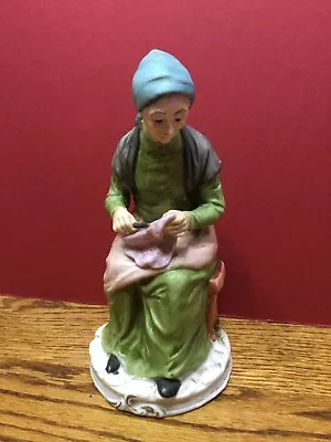 Vintage Old Lady 6 Inch Porcelain Figure From Taiwan In Capodimonte Style • $12