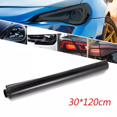 Car Black Matte Tint Headlights Tail Lights Fog Lamp Vinyl Wrap Film Accessories • $7.84