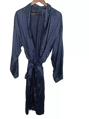 Perry Ellis Mens 100% Silk Robe Multicolored  Pockets Small/ Medium • $35