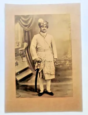 ROYAL INDIA MAHARAJA GANESH PAL DEO BAHADUR OF KARAULI B&W Camera PRINT Photo • $60