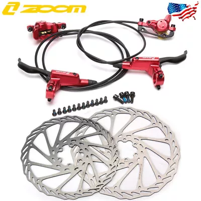 ZOOM HB875 Hydraulic Disc Brake Front Rear Bicycle 160mm G3 MTB Rotor Oil Brakes • $29