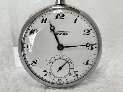 Movado Chronometer Pocket Watch Manual Winding Sumoseco Working Item From Japan  • $267.30