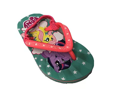 My Little Pony Flip Flop Foam Sandals Pink & Seafoam Green Girls Size 7/8 • $9.98