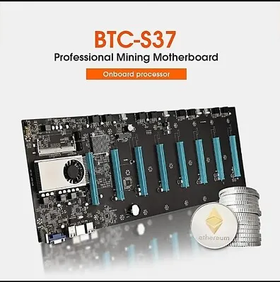 BTC-S37 Mining Motherboard 8 GPU Memory Slot Card CPU DDR3 HDMI • $70