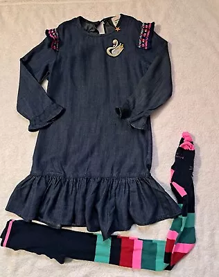 Mim Pi Dress With Tights Age 10. Very Good Condition. UK POST ONLY • £20