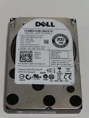 Dell X79h3 Hard Drive 300gb 10k Sas 2.5in 32mb Buffer 6gbits • $39.90