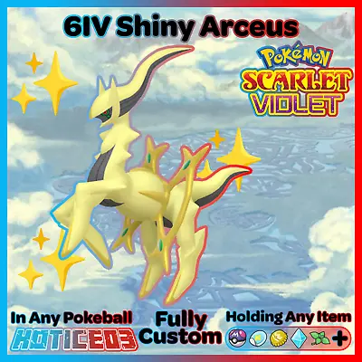 ✨ Shiny Arceus 6IV ✨ Pokemon Scarlet & Violet 🚀 Fast Trade 🚀 • $2.99
