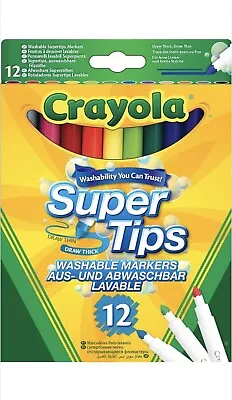 Crayola Super Tips Washable Markers Pack Of 12 • £4.25