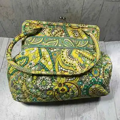 Vera Bradley Womens Shoulder Bag Yellow Green Lemon Parfait Paisley Eloise Kiss  • $25.99