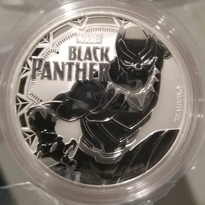 Black Panther Marvel Comics 1 Oz .999 Silver Coin  $1 2018 Tuvalu Super Hero New • $65.99