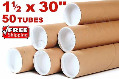 1.5 X 30  Kraft Tubes Poster Document Graphics Mailing Shipping Packing Tube 50p • $73.95