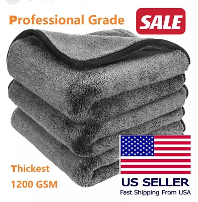 Super Thick Microfiber Towel Cleaning Cloth Rag Car Wash Polishing Detailing • $8.59