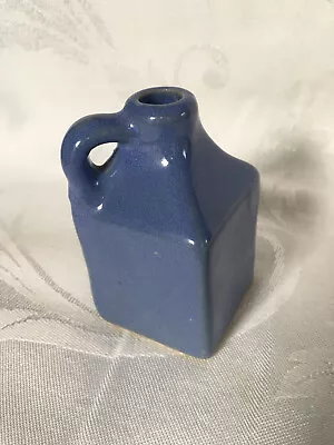 Vintage UHL Pottery Mini Jug Blue Square 2 3/4  Miniature • $14.99