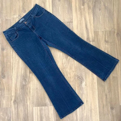Blue Low Rise Bootcut Flare Jeans • £9