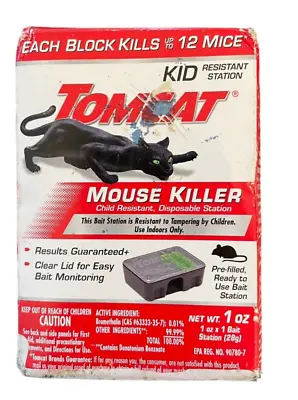 Tomcat Child Resistant Disposable Mouse Killer - 1 Count - Kills 12 Mice • $9.99