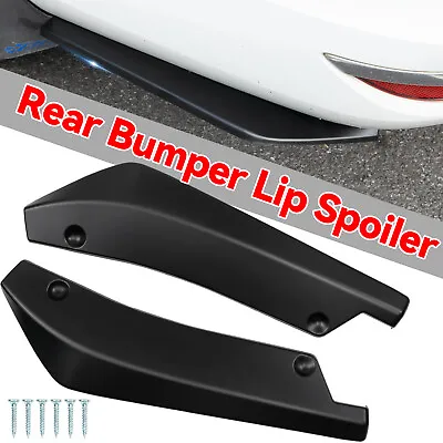 Pair Car Rear Bumper Apron Diffuser Splitter Canard Spoiler Universal Side Skirt • $14.02