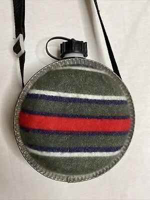 Vintage Wool Camping Canteen Western Style Hiking Outdoors • $14.99