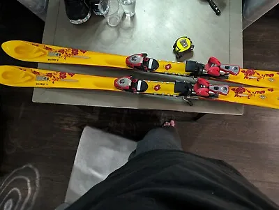 K2 LUV BUG  T NINE SKIS  146cm With Atomic Race 275 Bindings • $105