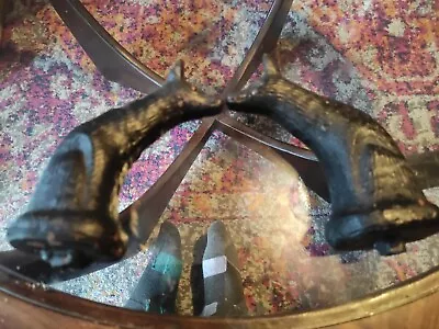 $36.53 • Buy Vintage Cast Iron Finials Dog Wolf Fox Gothic Unusual FREEPOST 