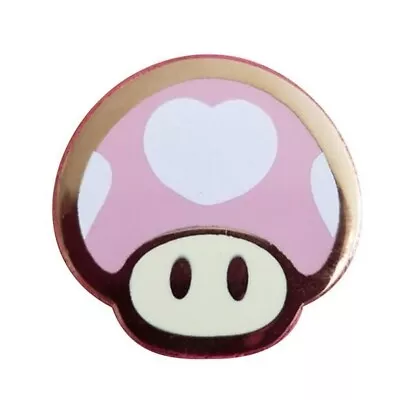 🍄Pink Super Mario Mushroom Enamel Pin • $9