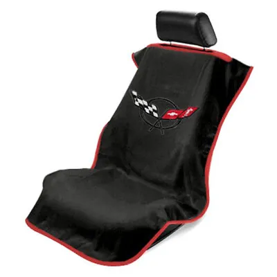Seat Armour Front Car Seat Cover For Chevrolet Corvette C5 - Black Terry Cloth • $38.49